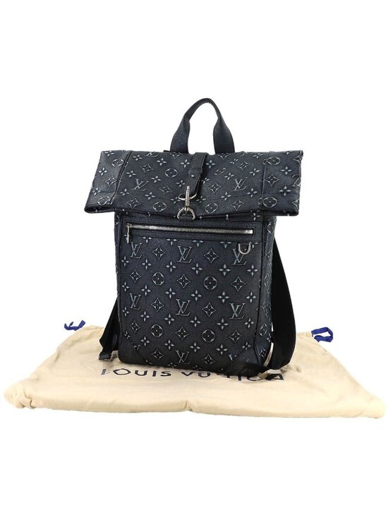 Louis Vuitton Monogram Deboss Roll Top Backpack Gray main image 4